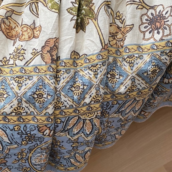 House of Harlow 1960 Floral Midi Skirt - Cream, Blue, Brown Size XS - Picture 14 of 16